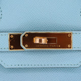 Herm�s 30cm Birkin Bleu Atoll Epsom Leather Gold Hardware
