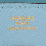 Herm�s 30cm Birkin Bleu Atoll Epsom Leather Gold Hardware