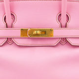 Herm�s 30cm Birkin Bubblegum Swift Leather Gold Hardware