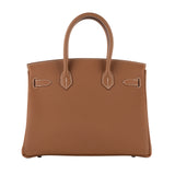 Herm�s 30cm Birkin Gold Togo Leather Palladium Hardware