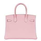 Herm�s 30cm Birkin Rose Sakura Clemence Leather Gold Hardware