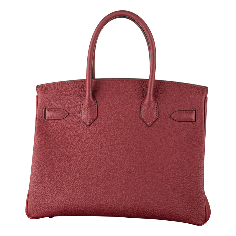 Herm�s 30cm Birkin Rouge Grenat Togo Leather Palladium Hardware