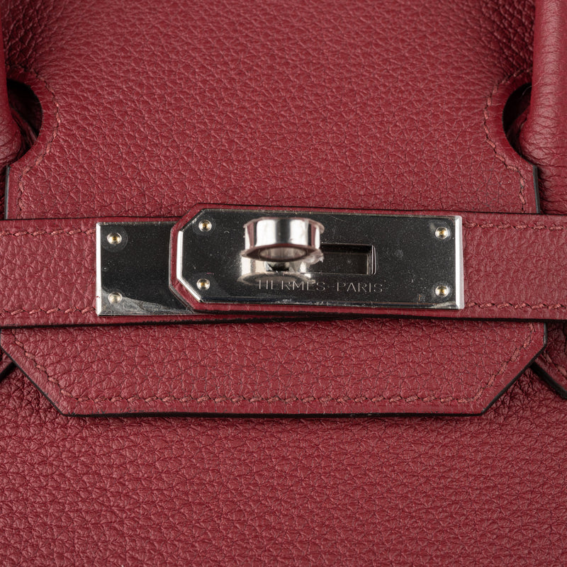 Herm�s 30cm Birkin Rouge Grenat Togo Leather Palladium Hardware