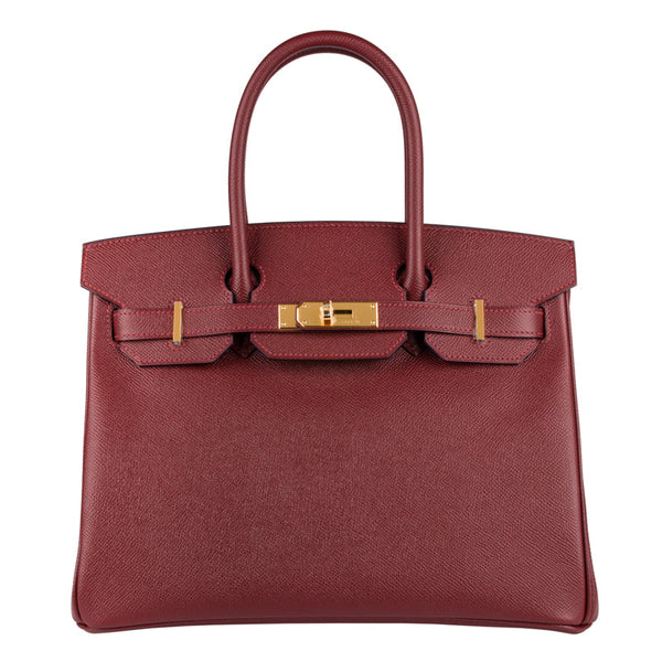 Herm�s 30cm Birkin Rouge H Contour Epsom Leather Gold Hardware