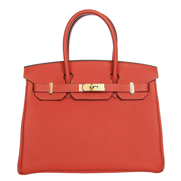 Herm�s 30cm Birkin Rouge Pivoine Togo Leather Gold Hardware