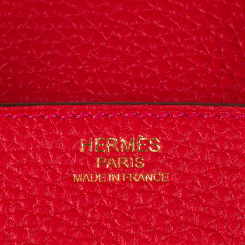 Herm�s 30cm Birkin Rouge Tomate Togo Leather Gold Hardware