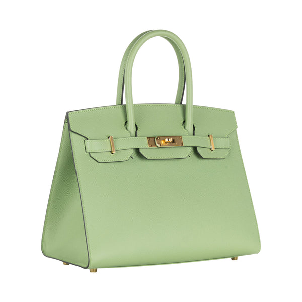 Herm�s 30cm Birkin Sellier Vert Criquet Epsom Leather Gold Hardware