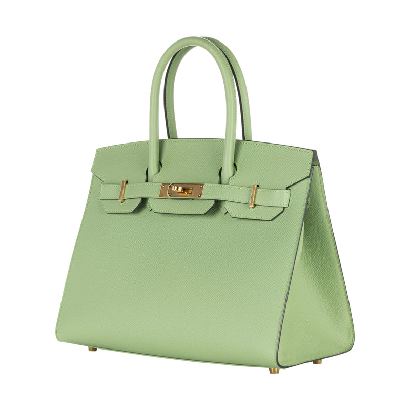 Herm�s 30cm Birkin Sellier Vert Criquet Epsom Leather Gold Hardware