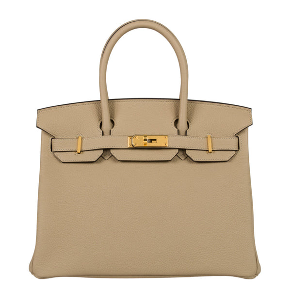 Herm�s 30cm Birkin Trench Togo Leather Gold Hardware