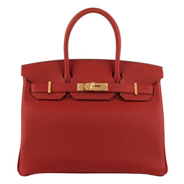 Herm�s 30cm Birkin Vermillion Togo Leather Gold Hardware