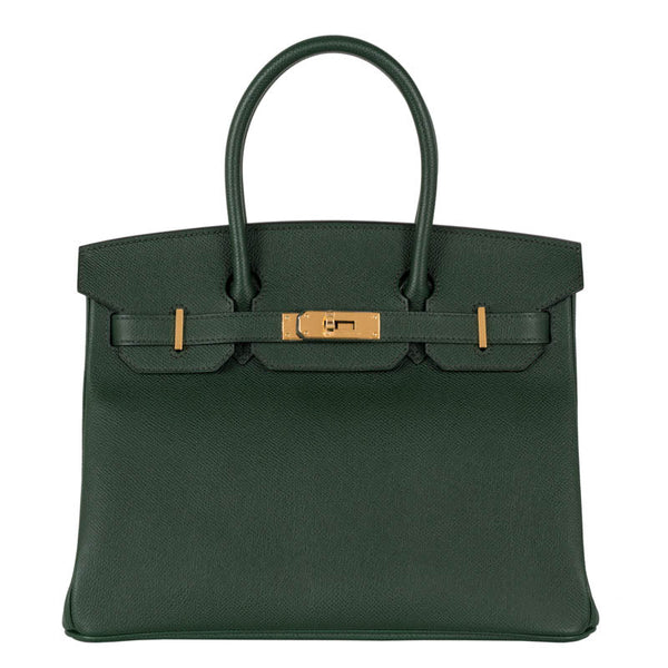 Herm�s 30cm Birkin Vert Anglais Epsom Leather Gold Hardware