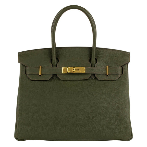 Herm�s 30cm Birkin Vert Olive Togo Leather Gold Hardware