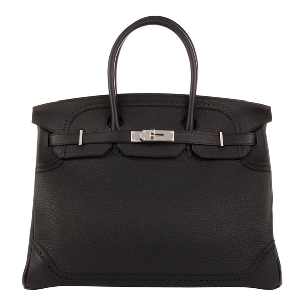 Herm√®s 35cm Birkin Black Ghillies PHW