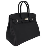 Herm�s 35cm Birkin Black Togo Leather Palladium Hardware