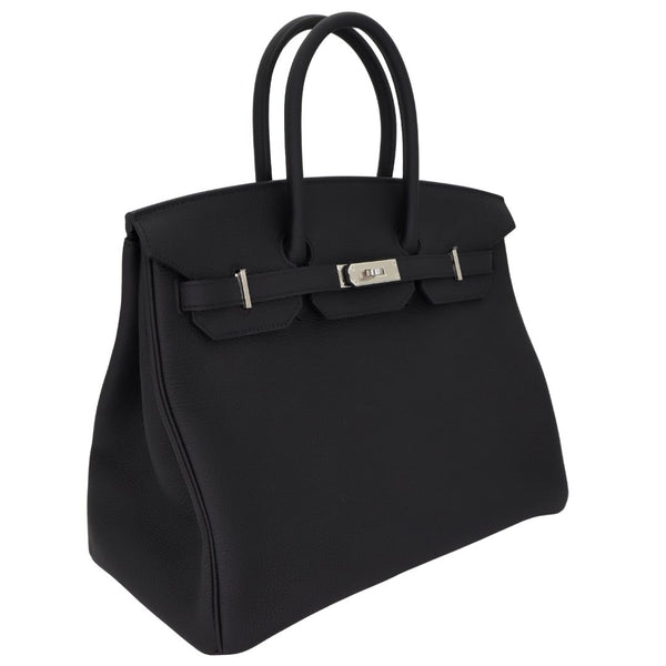 Herm�s 35cm Birkin Black Togo Leather Palladium Hardware