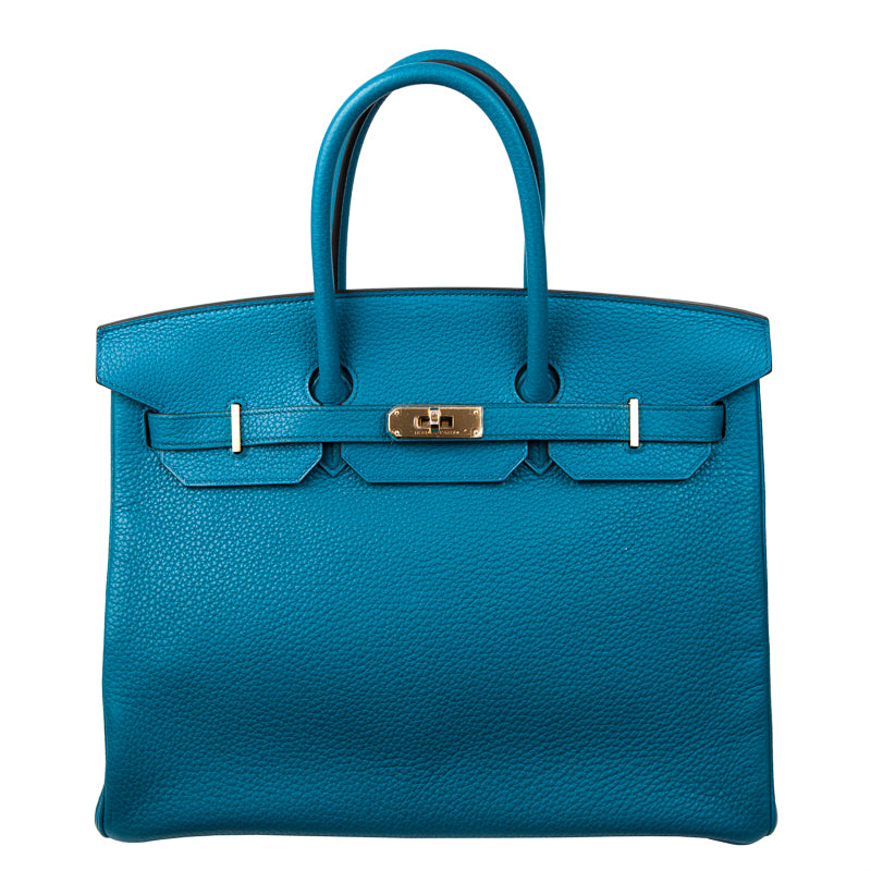 Herm√®s 35cm Birkin Bleu Izmir Clemence GHW