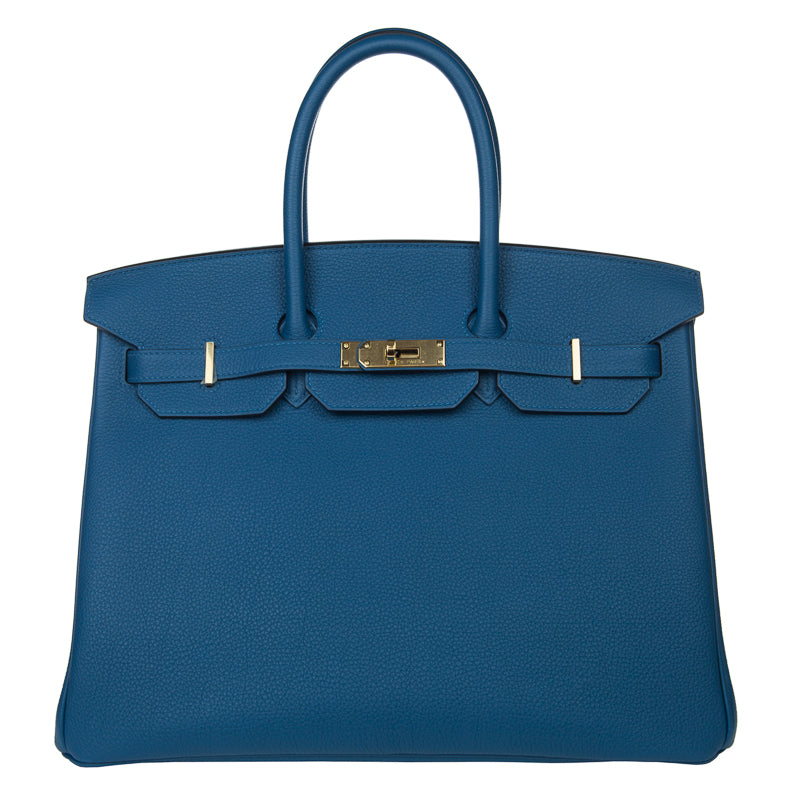 Herm√®s 35cm Birkin Bleu de Galice Togo GHW