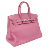 Herm�s 35cm Birkin Bubblegum Togo Leather Palladium Hardware