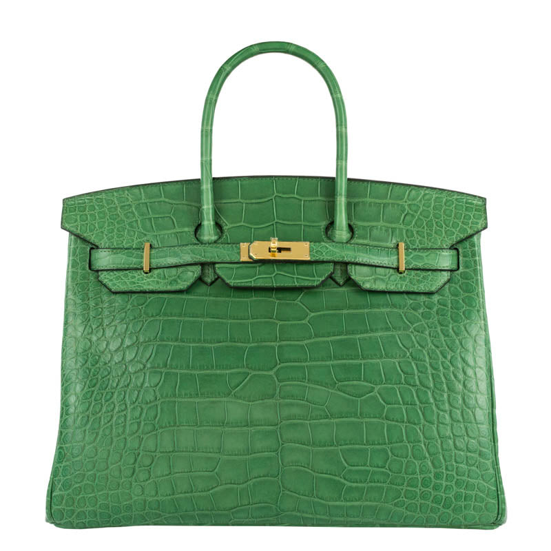 Herm√®s 35cm Birkin Cactus Matte Alligator GHW