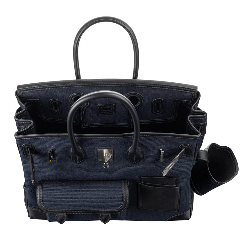 Herm√®s 35cm Birkin Cargo Bleu Marine PHW