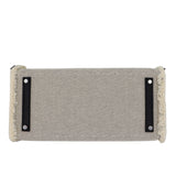 Herm�s 35cm Birkin Fray Canvas Black Swift Leather Palladium Hardware