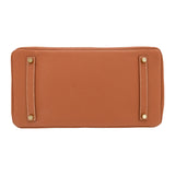 Herm�s 35cm Birkin Gold Togo Leather Gold Hardware