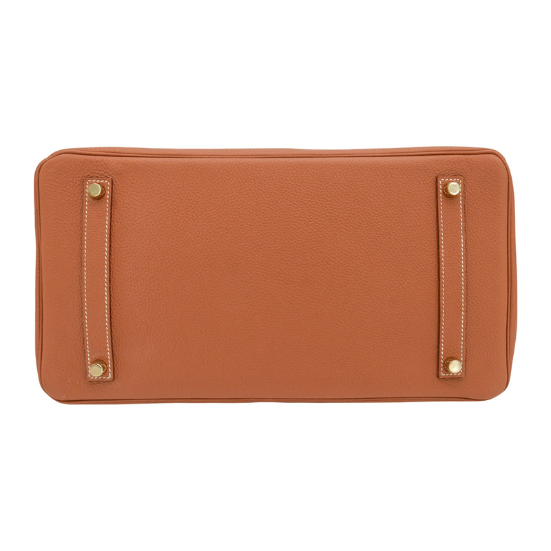 Herm�s 35cm Birkin Gold Togo Leather Gold Hardware