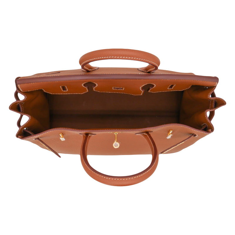 Herm�s 35cm Birkin Gold Togo Leather Gold Hardware