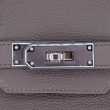 Herm�s 35cm Birkin Gris Etain Togo Leather Palladium Hardware