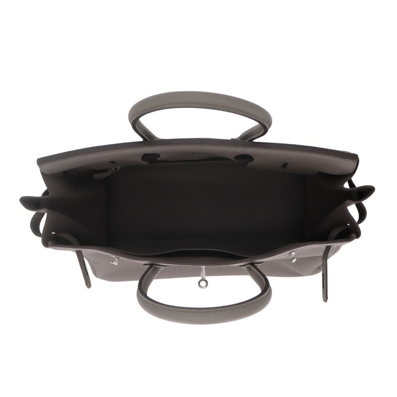 Herm�s 35cm Birkin Gris Etain Togo Leather Palladium Hardware