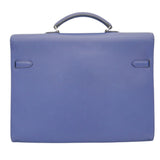 Herm�s 38cm Kelly Depeche Bleu Saphir Epsom Leather Palladium Hardware