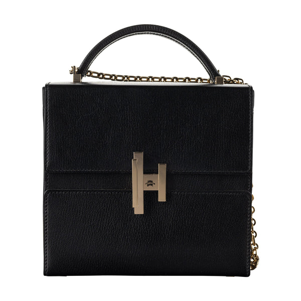 Herm�s Cinhetic Black Box Calf Leather PHW