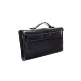 Herm�s Kelly Cut Black Box Calf Leather So Black Hardware