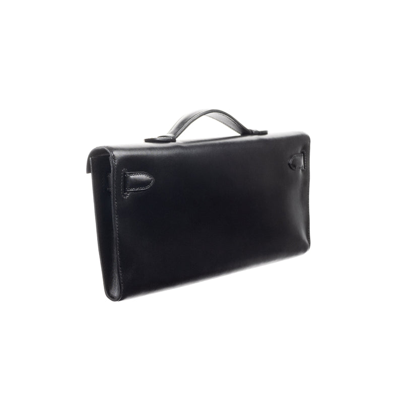 Herm�s Kelly Cut Black Box Calf Leather So Black Hardware