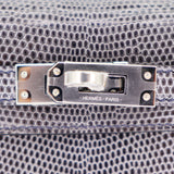 Herm�s Kelly Mini II Ardoise Shiny Lizard Palladium Hardware