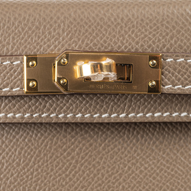 Herm√®s Kelly Mini II Etoupe Epsom Leather Gold Hardware