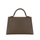 Herm√®s Kelly Mini II Etoupe Epsom Leather Gold Hardware