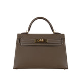 Herm√®s Kelly Mini II Etoupe Epsom Leather Gold Hardware