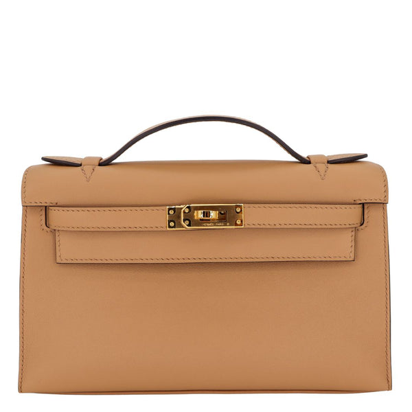 Herm�s Kelly Pochette Chai Swift Leather GHW