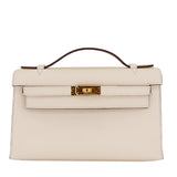 Herm�s Kelly Pochette Nata Swift Leather Gold Hardware