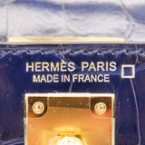 Herm√®s Mini Kelly II Bleu Saphir Shiny Alligator Gold Hardware