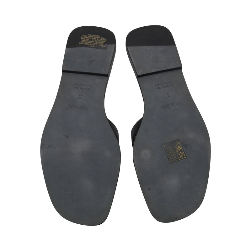 Herm�s Oran Sandals Black