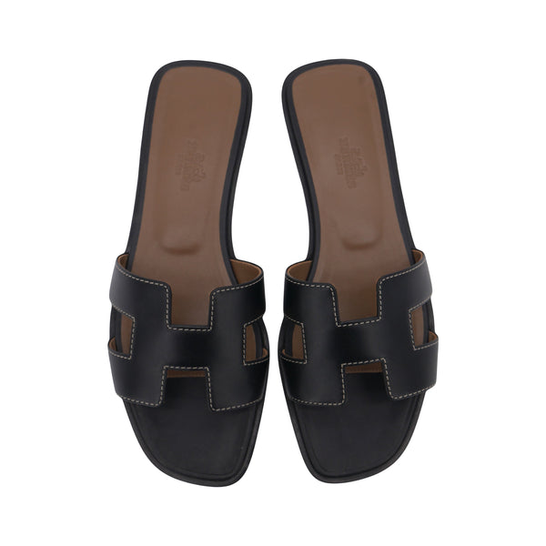 Herm�s Oran Sandals Black