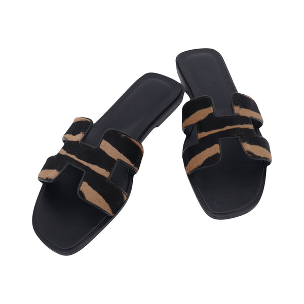 Herm�s Oran Sandals Zebra