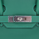 Hermès 29cm Birkin Shoulder Light Vert Moyen Evercolor Leather Palladium Hardware