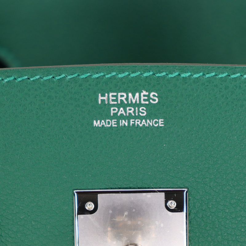 Hermès 29cm Birkin Shoulder Light Vert Moyen Evercolor Leather Palladium Hardware