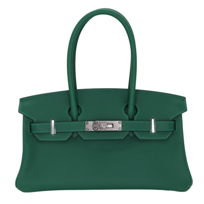 Hermès 29cm Birkin Shoulder Light Vert Moyen Evercolor Leather Palladium Hardware