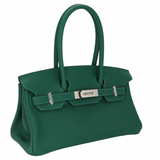 Hermès 29cm Birkin Shoulder Light Vert Moyen Evercolor Leather Palladium Hardware