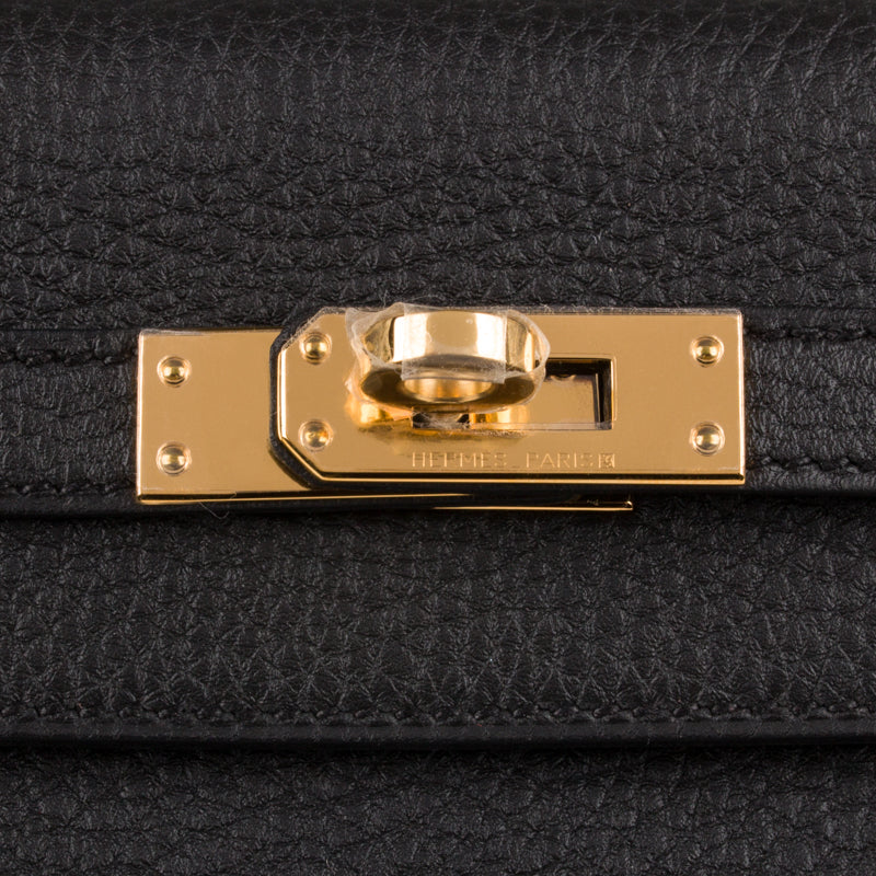 Hermès 25cm Kelly Retourne Black Togo Leather Gold Hardware