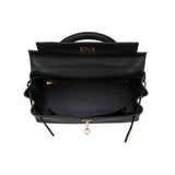 Hermès 25cm Kelly Retourne Black Togo Leather Gold Hardware